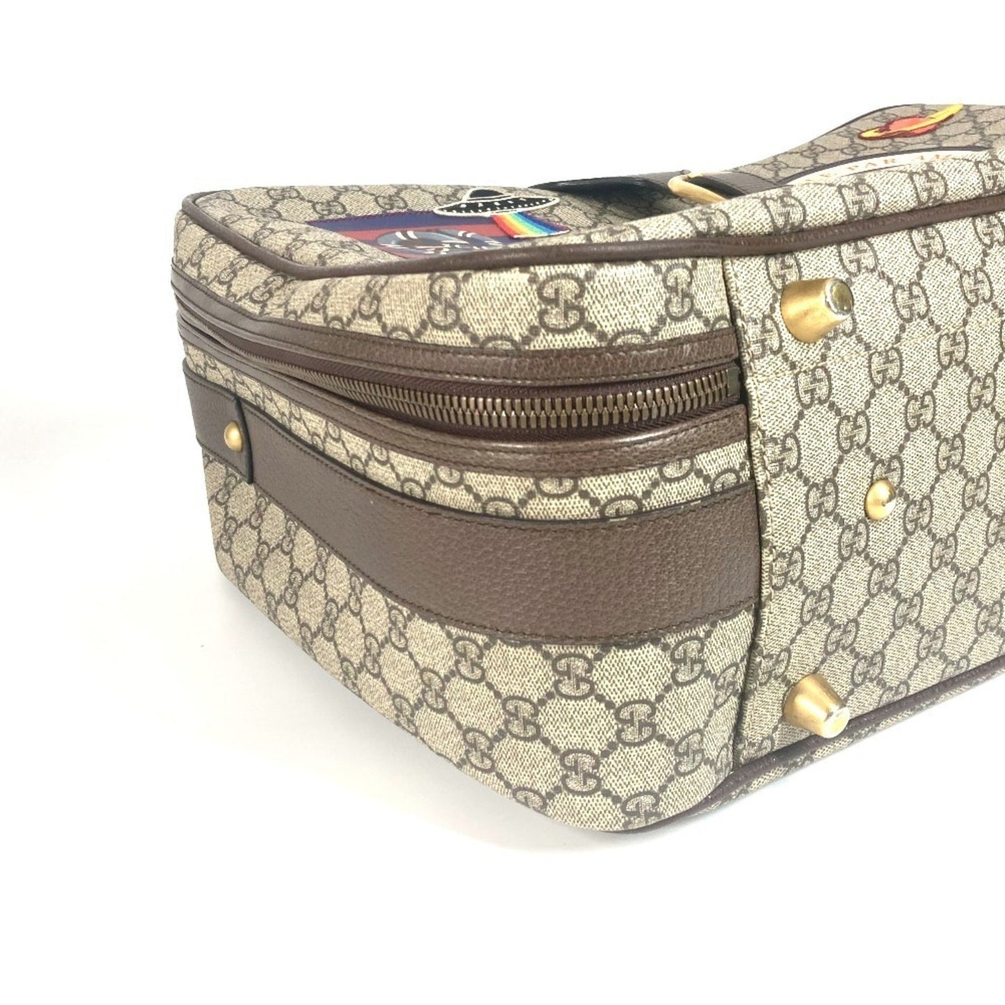Gucci Beige Multi-Color Gg Supreme Boston Bag ( )