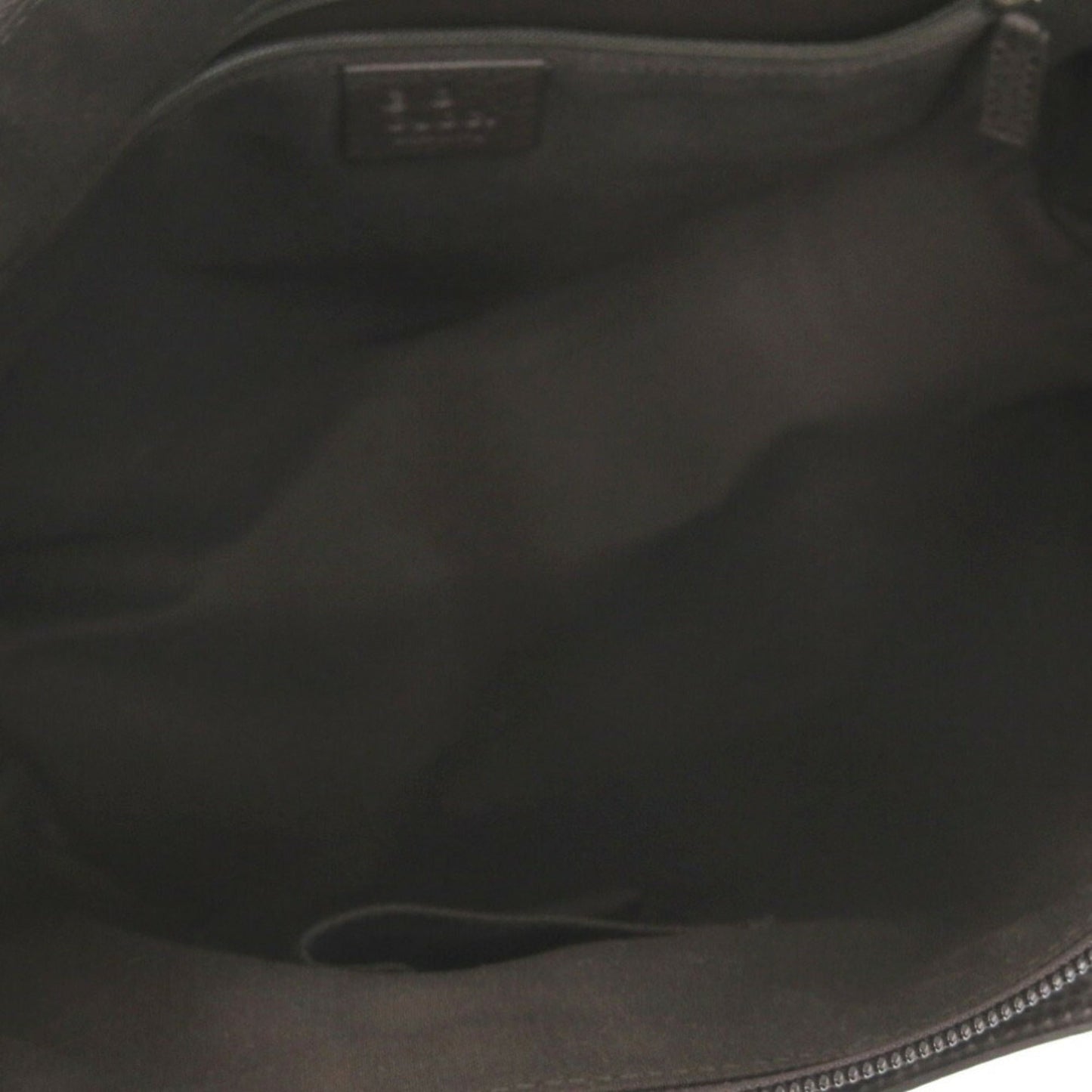 Gucci Dark Brown Canvas Leather Tote Bag ( )