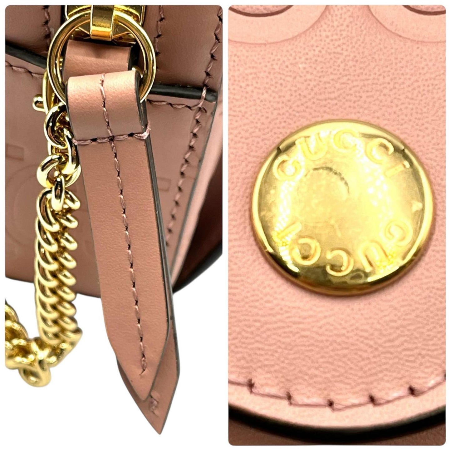 Gucci Pink Leather Shoulder Bag ( )