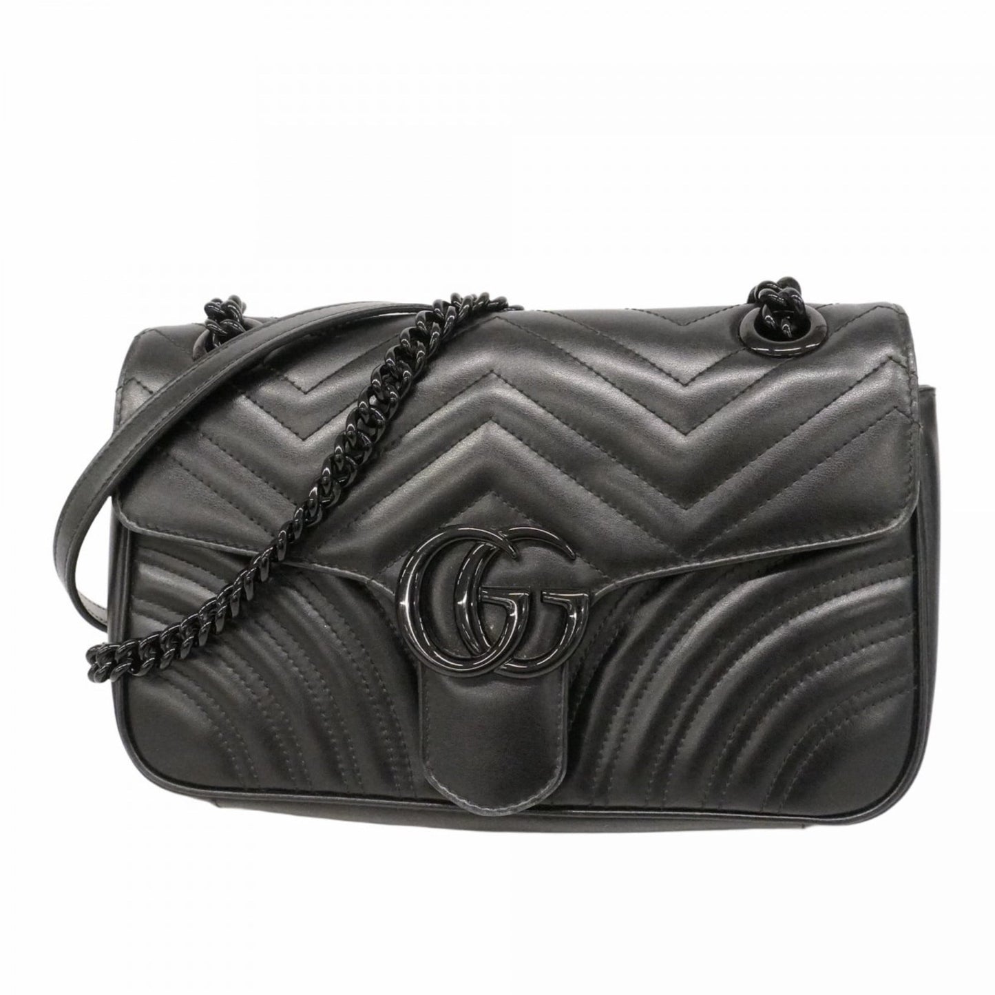 Gucci Black Leather Shoulder Bag ( )
