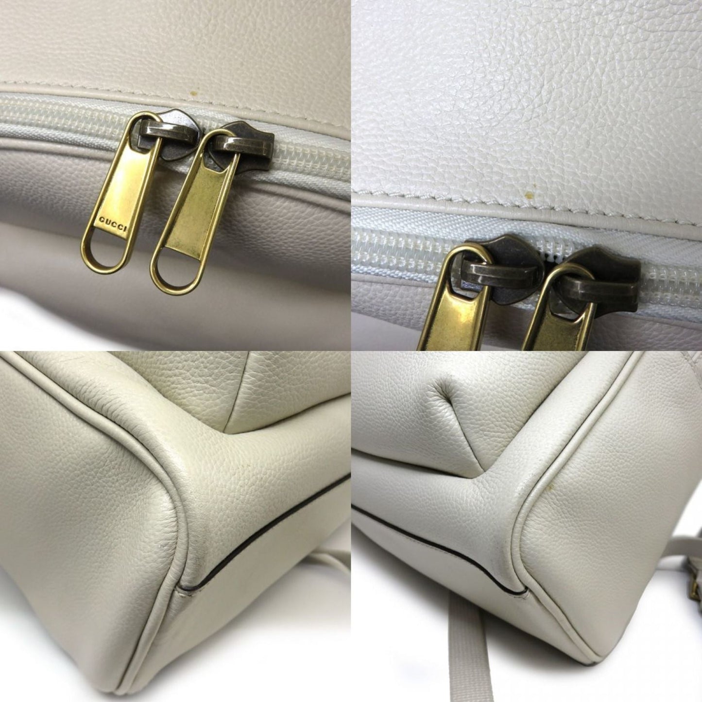 Gucci White Leather Backpack ( )