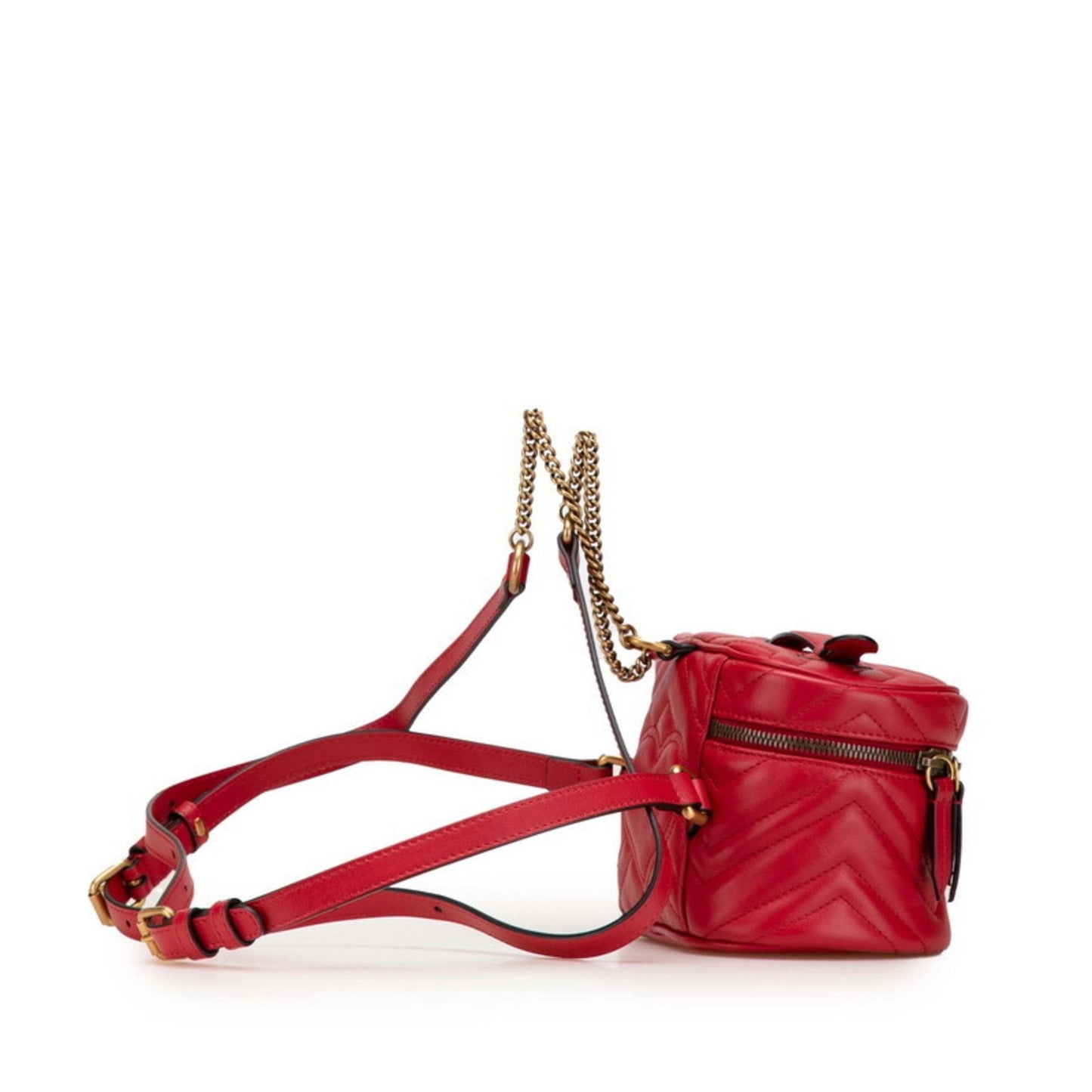 Gucci Red Color Leather Vanity Bag ( )