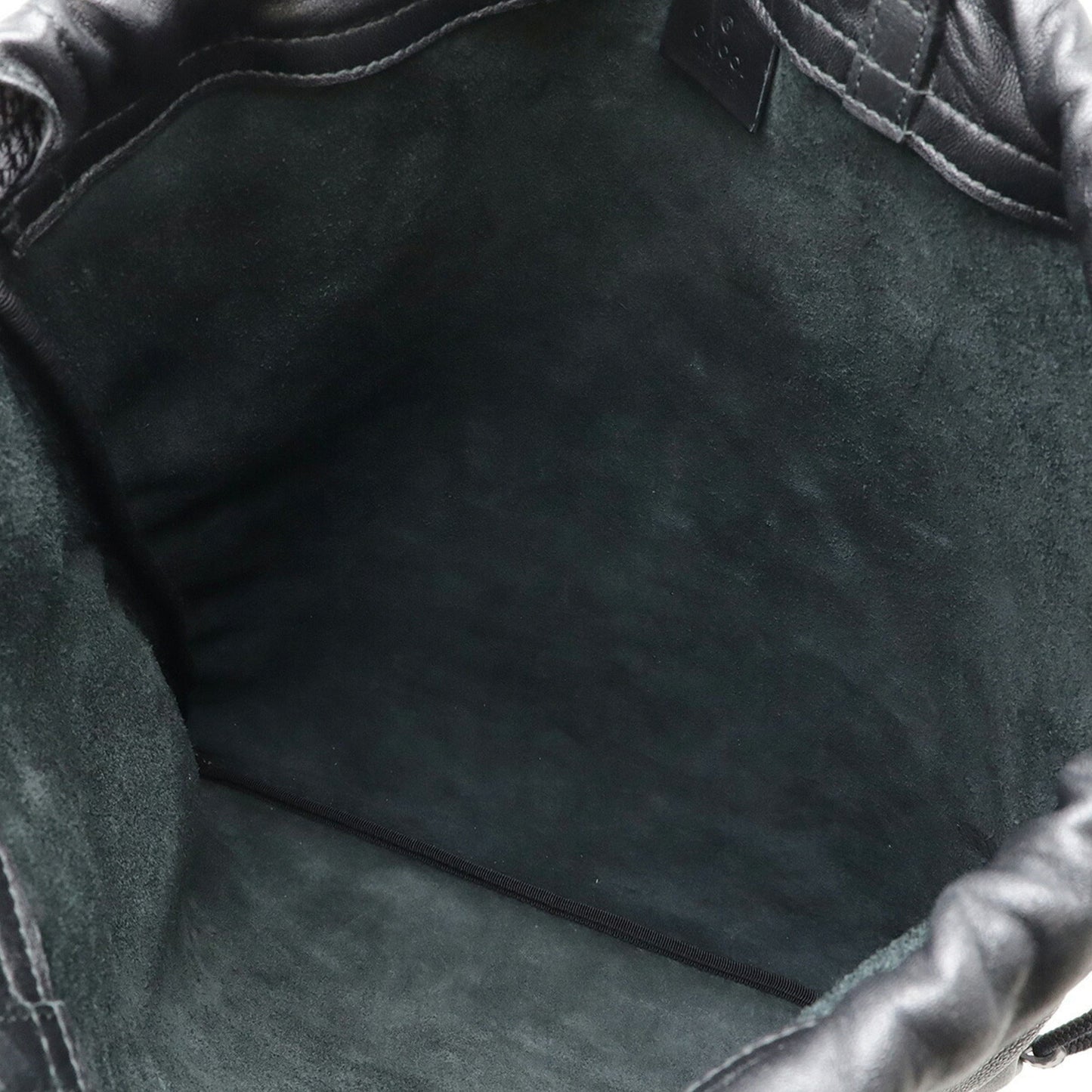 Gucci Black Green Red Color Leather Backpack ( )