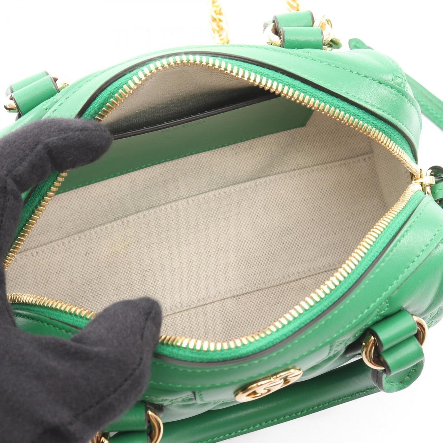 Gucci Green Leather Handbag ( )