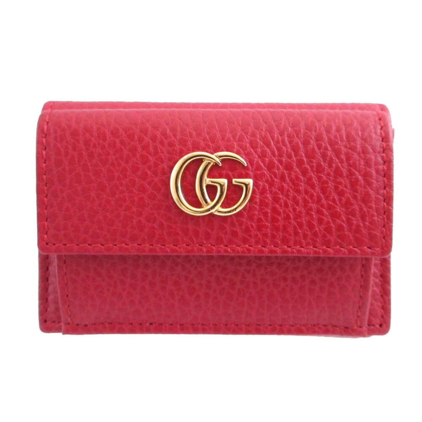 Gucci Red Color Leather Wallet (Tri-Fold) ( )