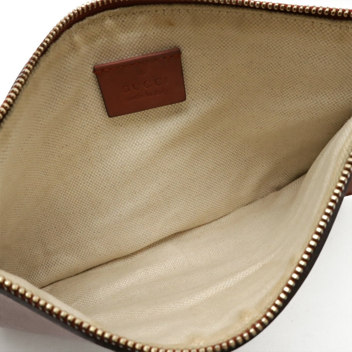 Gucci Beige Pink Canvas Leather Shoulder Bag Tote Bag ( )