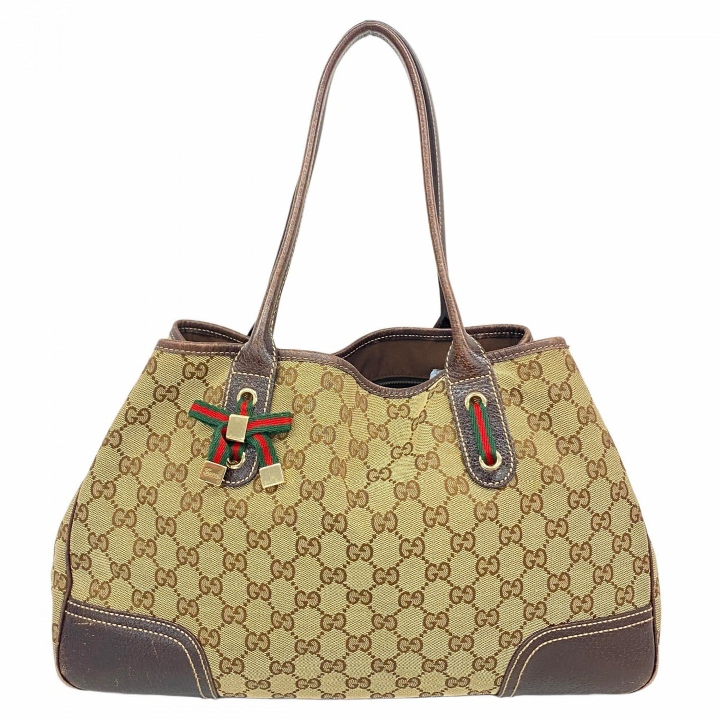 Gucci Beige Brown Canvas Tote Bag ( )
