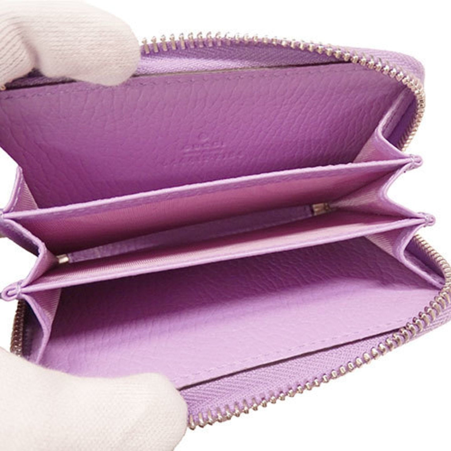 Gucci Purple Leather Coin Purse/Coin Case ( )