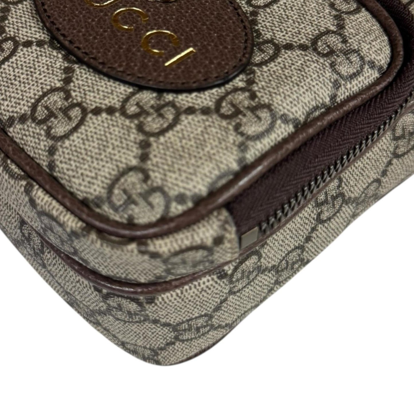 Gucci Beige Brown Yellow Gg Supreme Shoulder Bag ( )