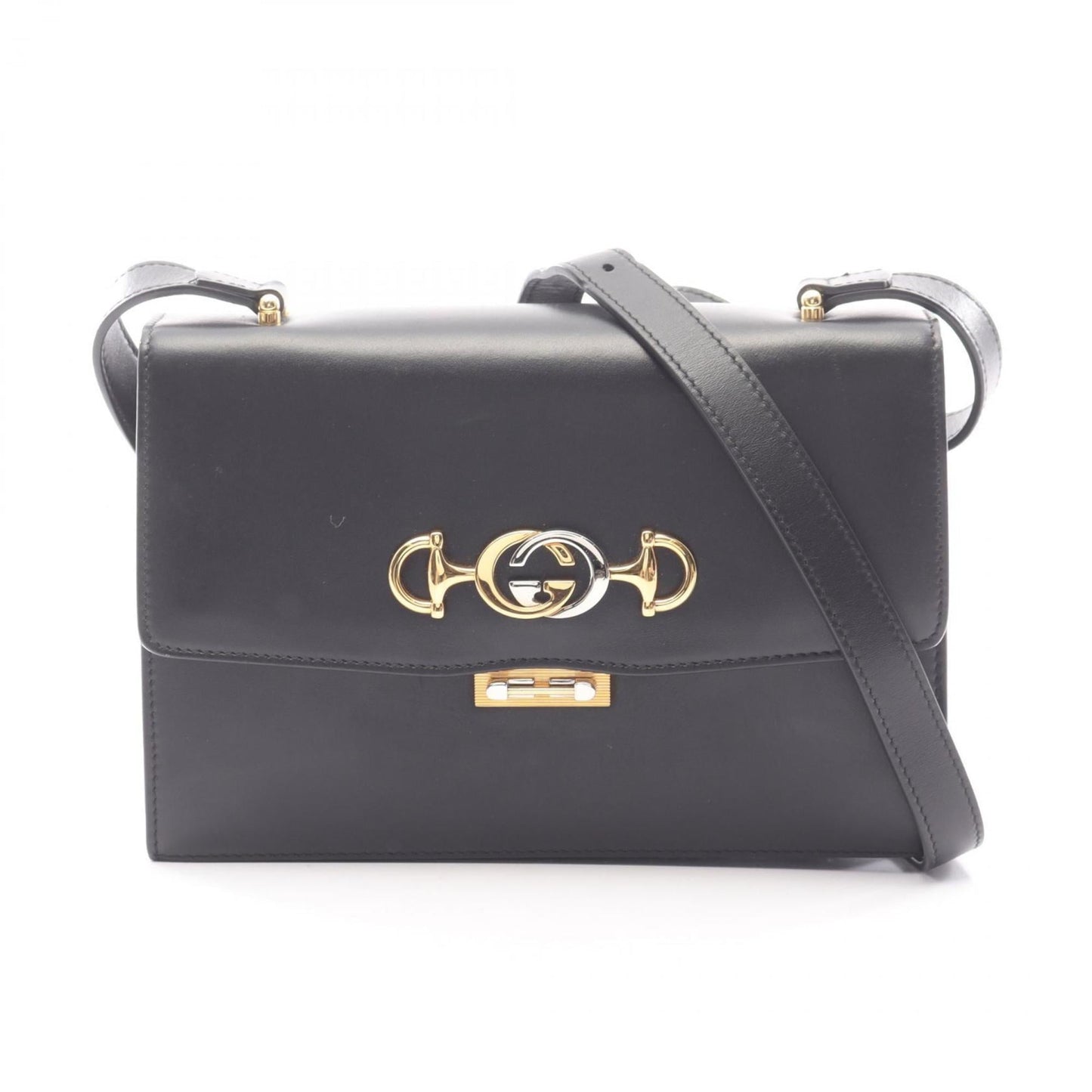 Gucci Black Leather Shoulder Bag ( )