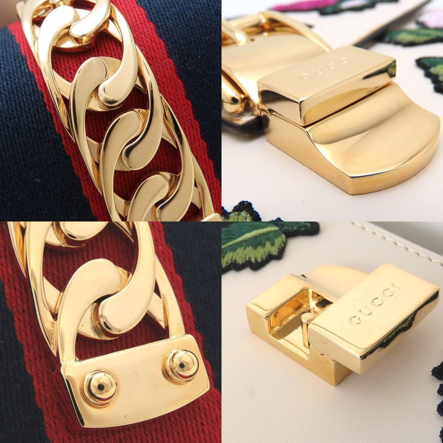 Gucci Ivory Leather Shoulder Bag ( )
