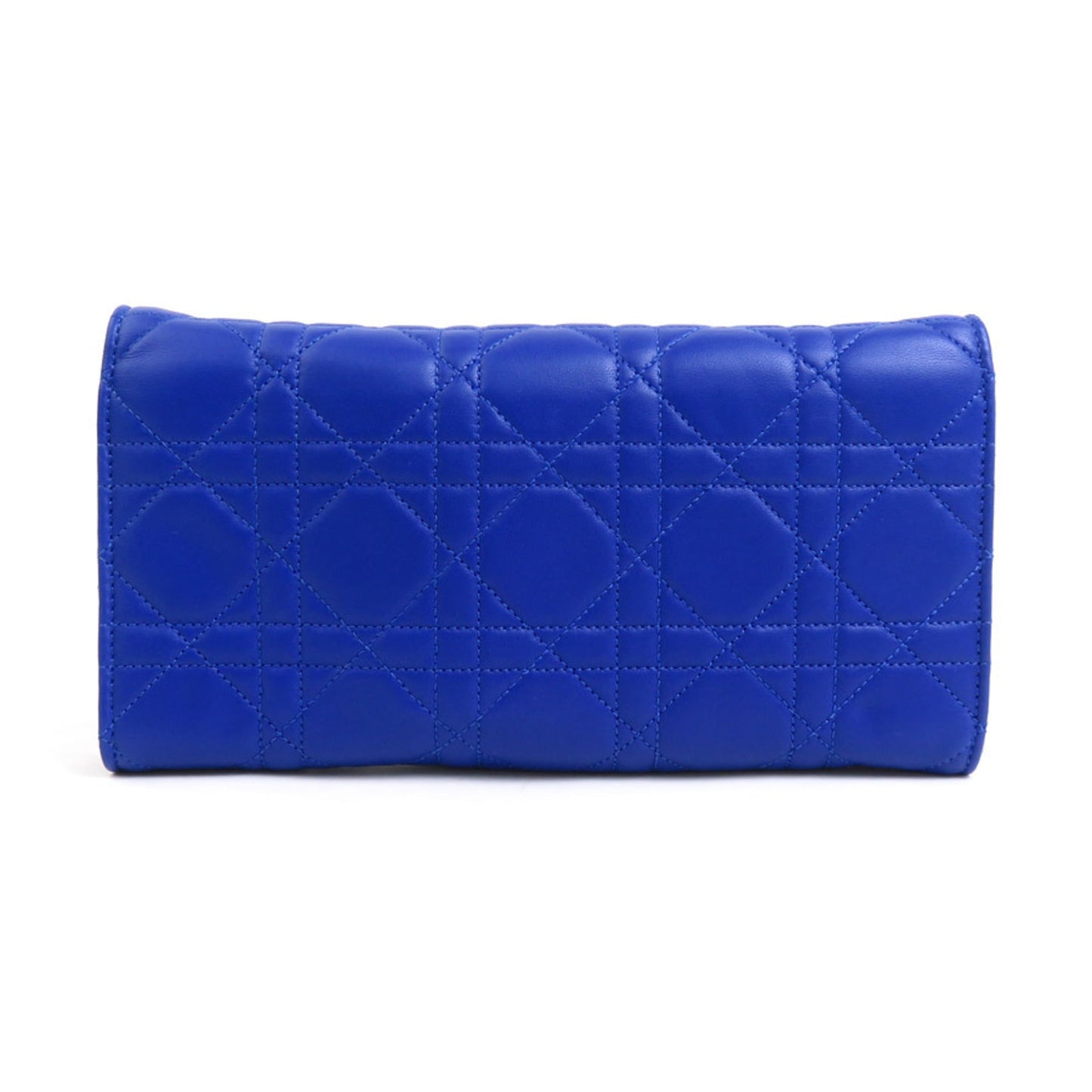 Christian Dior Blue Leather Chain/Shoulder Wallet ()