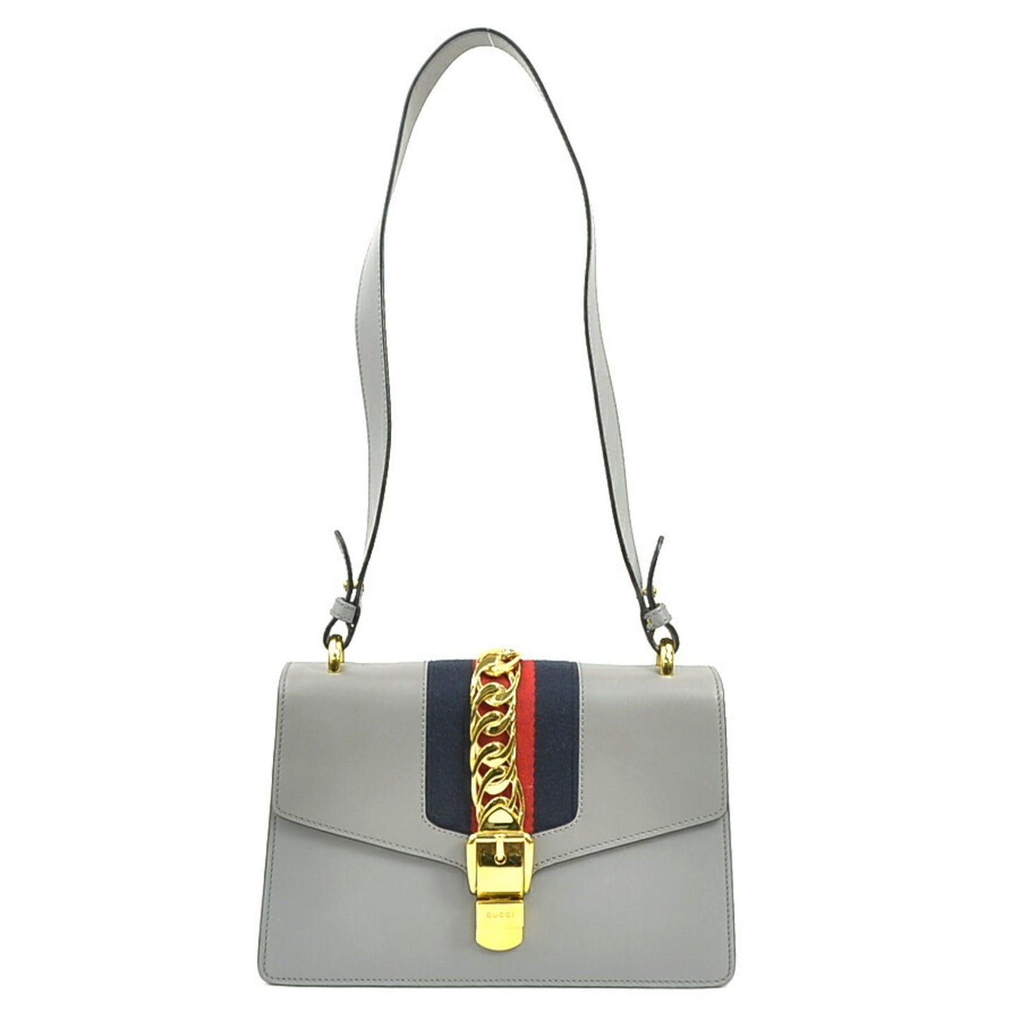 Gucci Gray Leather Shoulder Bag ( )