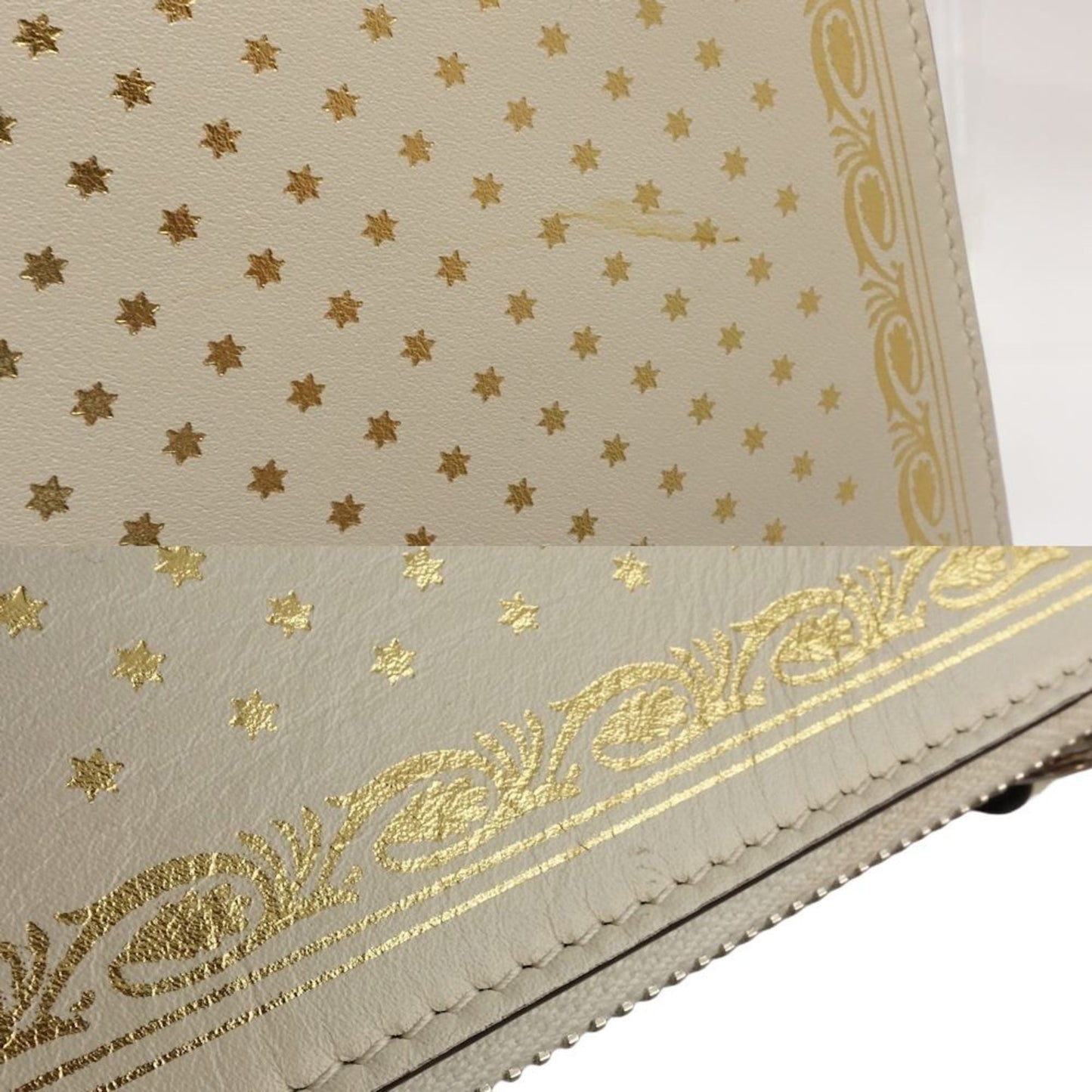 Gucci Ivory Leather Clutch Bag ( )