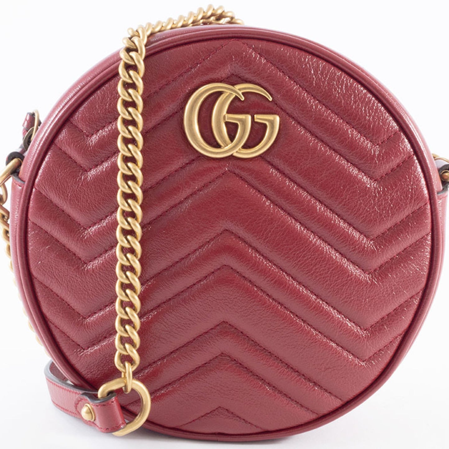 Gucci Red Color Leather Shoulder Bag ( )