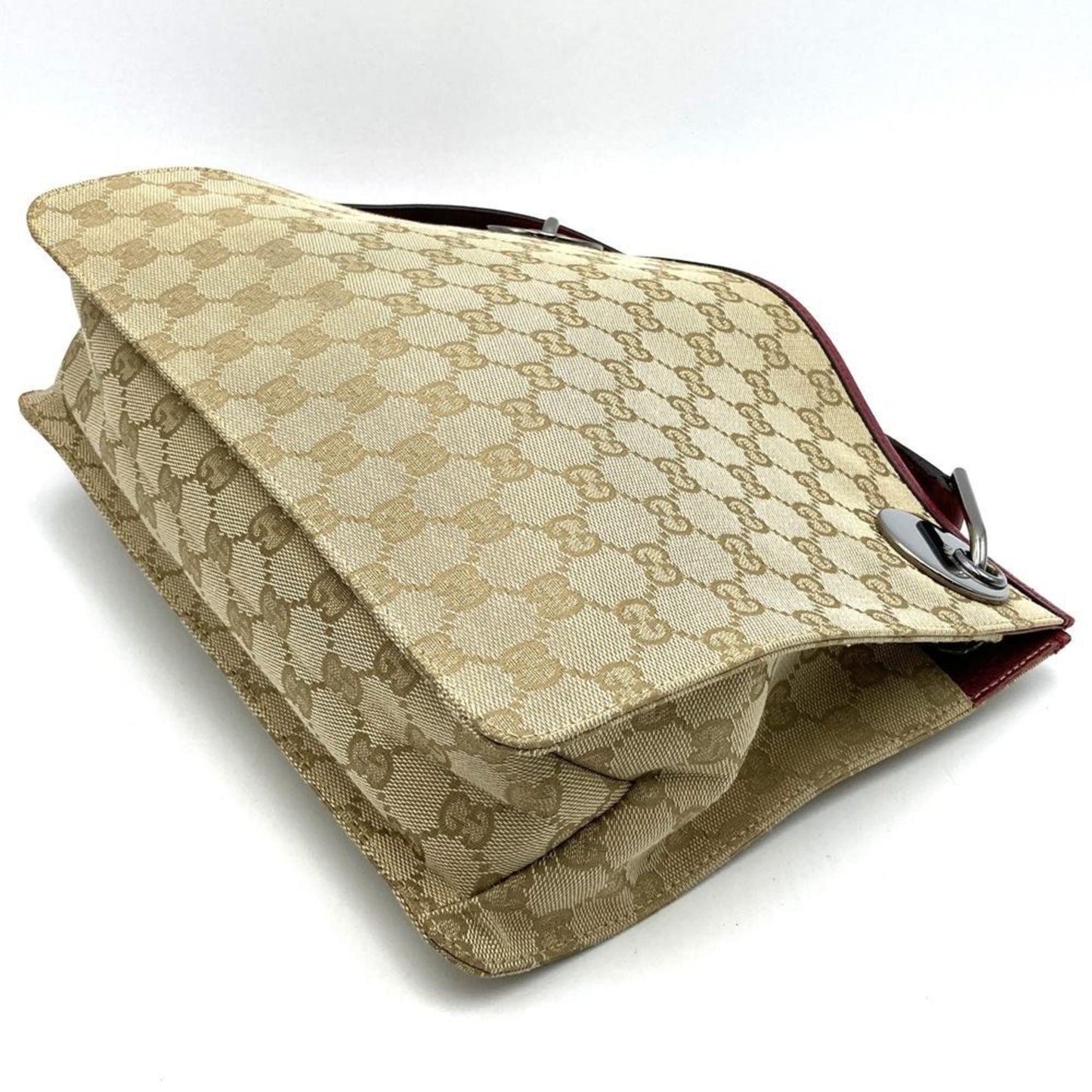 Gucci Gg Canvas Beige Gg Canvas Leather Shoulder Bag ( )