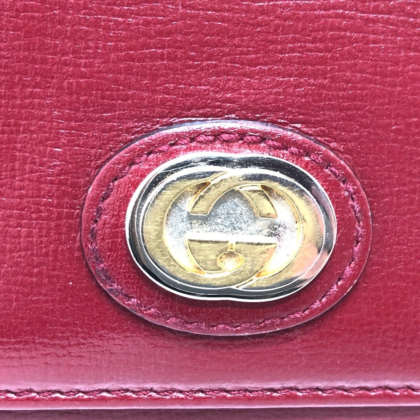 Gucci Red Color Leather Long Wallet (Bi-Fold) ( )