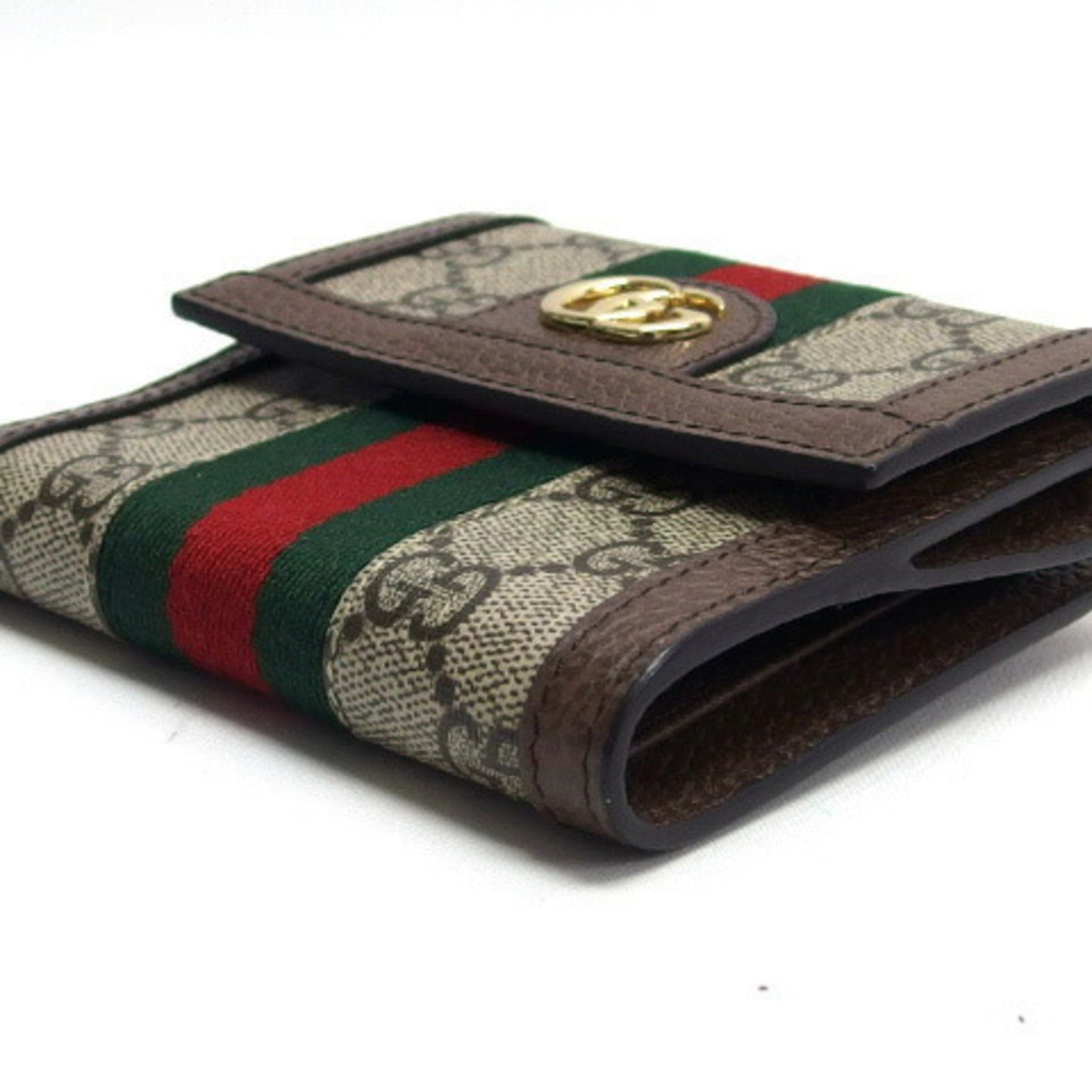 Gucci Gg Supreme Beige Dark Brown Gg Supreme Coin Purse/Coin Case ( )