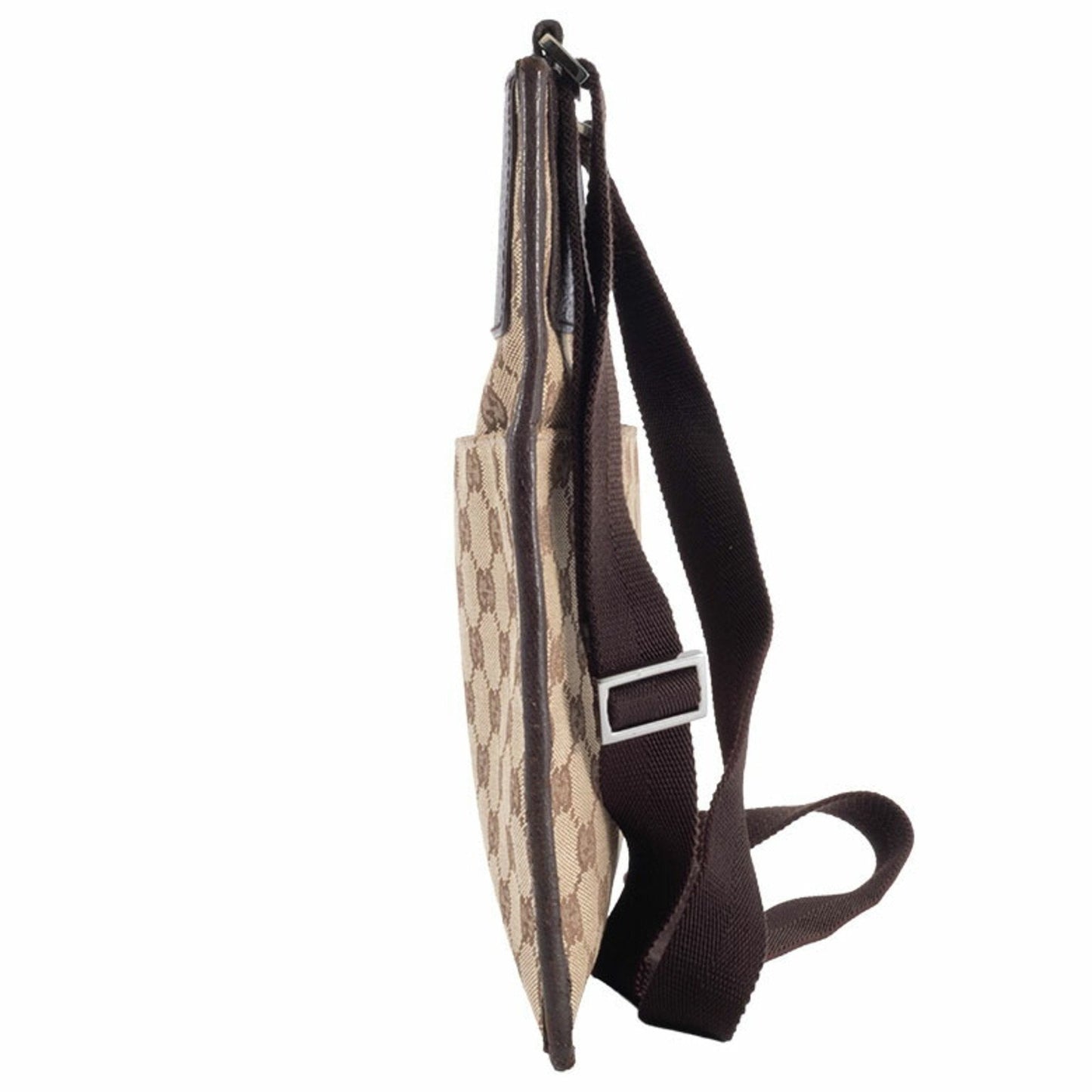 Gucci Gg Canvas Beige Brown Gg Canvas Leather Shoulder Bag ( )