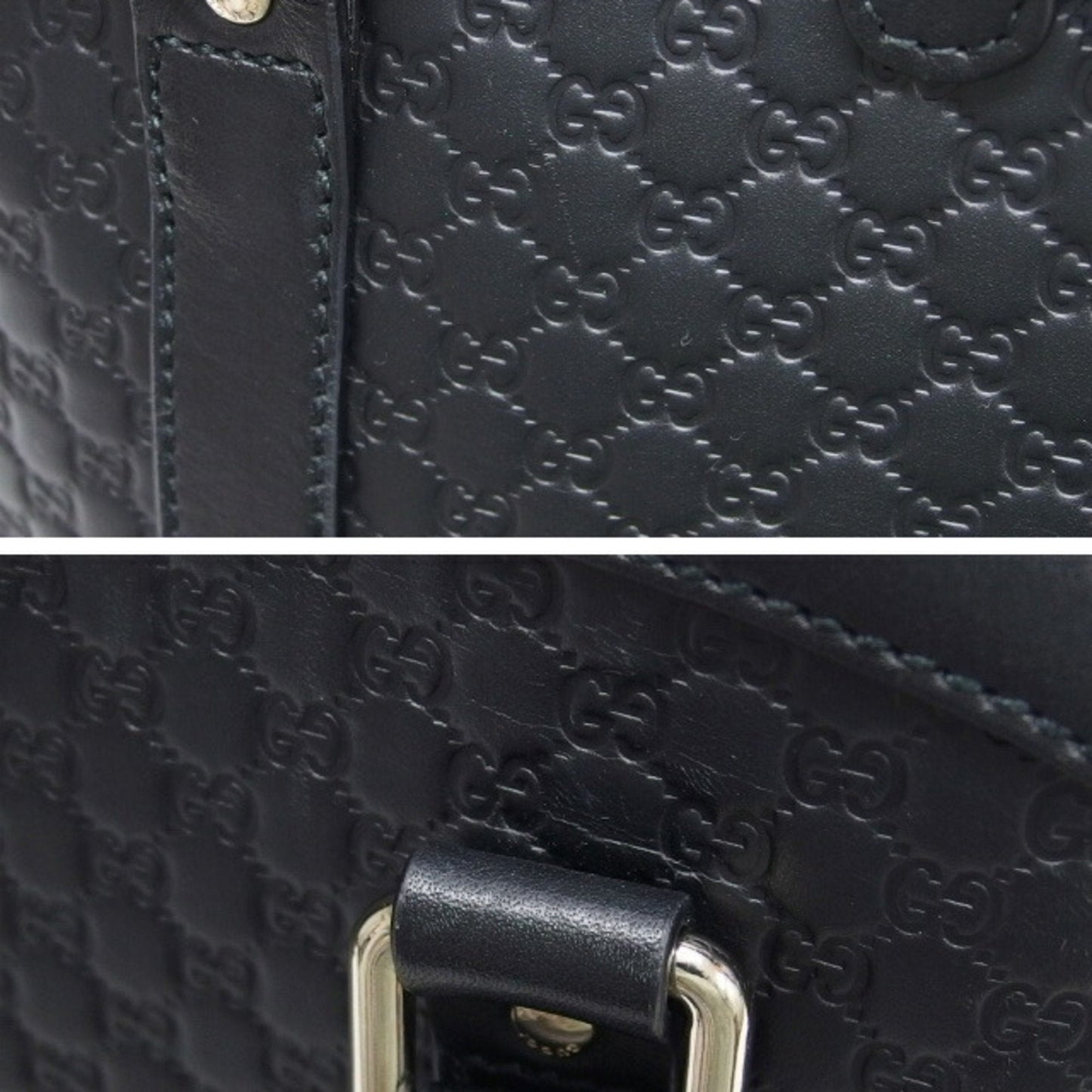 Gucci Microguccissima Black Leather Handbag Shoulder Bag ( )