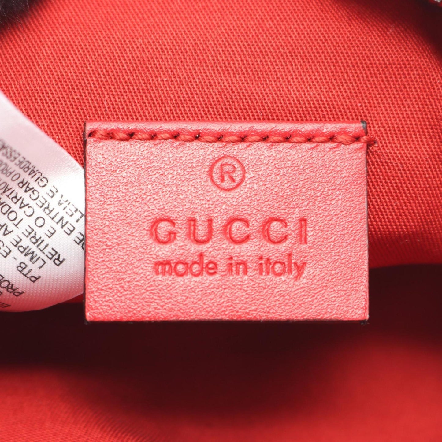 Gucci Red Color White Canvas Leather Fanny Pack ( )