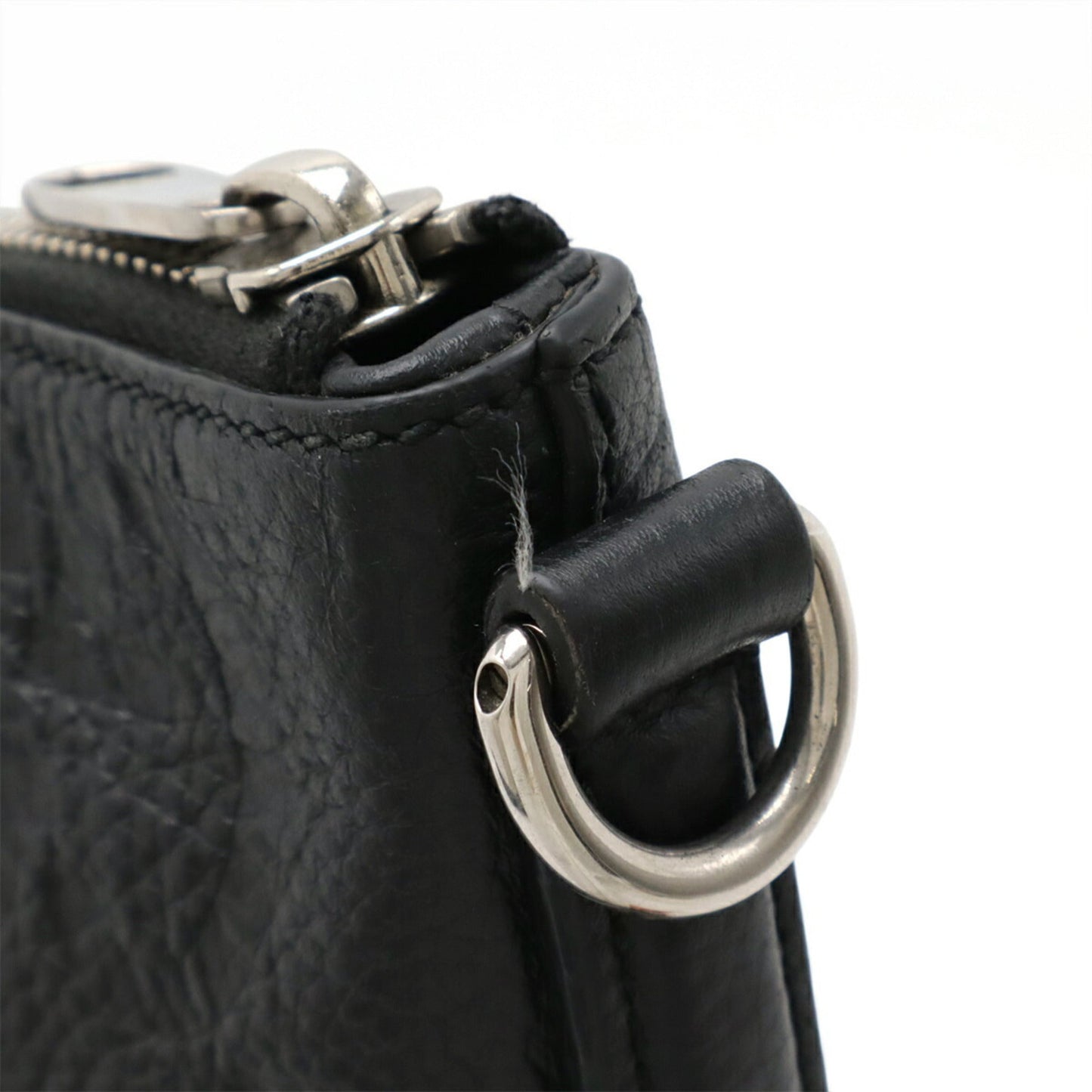 Gucci Black Leather Clutch Bag Shoulder Bag ( )