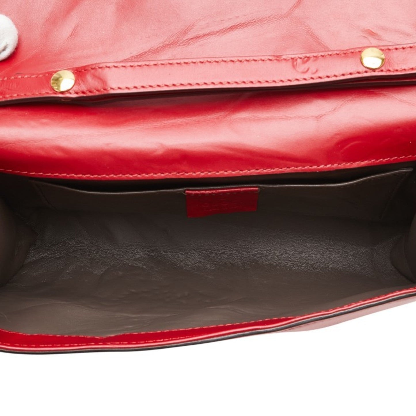 Gucci Red Color Leather Handbag Shoulder Bag ( )