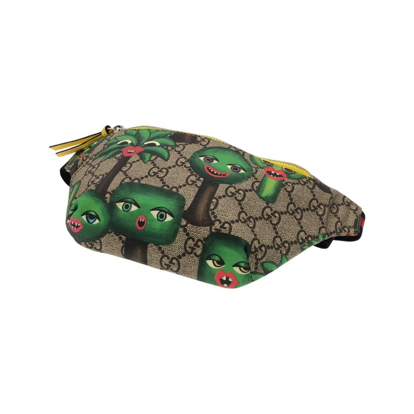 Gucci Beige Green Yellow Gg Supreme Fanny Pack ( )
