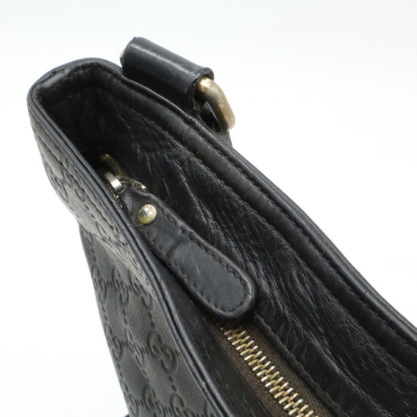 Gucci Black Leather Shoulder Bag ( )