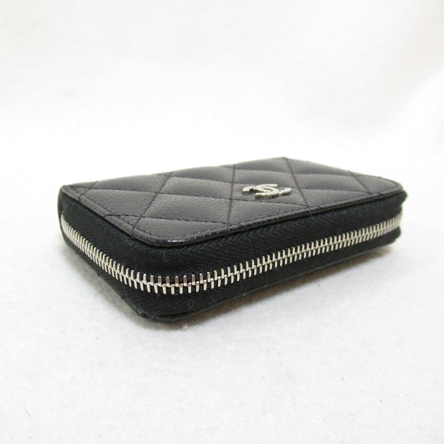 CHANEL coin purse Black Caviar Skin (Grained Calf)