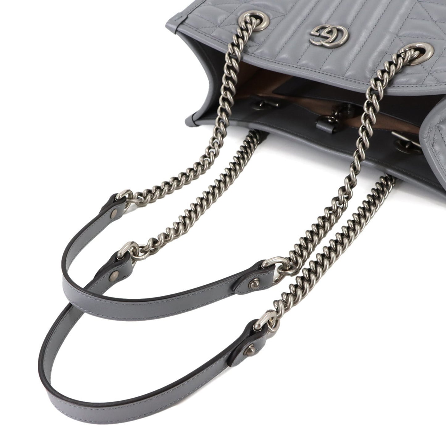 Gucci Gray Leather Tote Bag ( )
