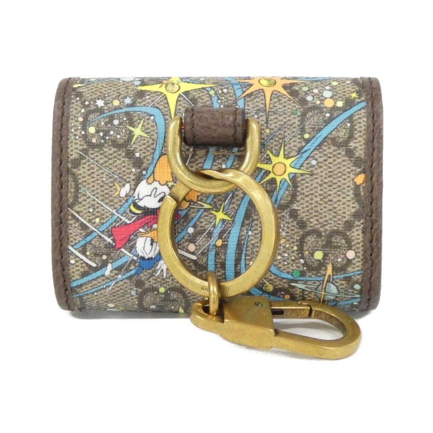 Gucci Brown Gg Supreme Canvas Leather Pouch ( )