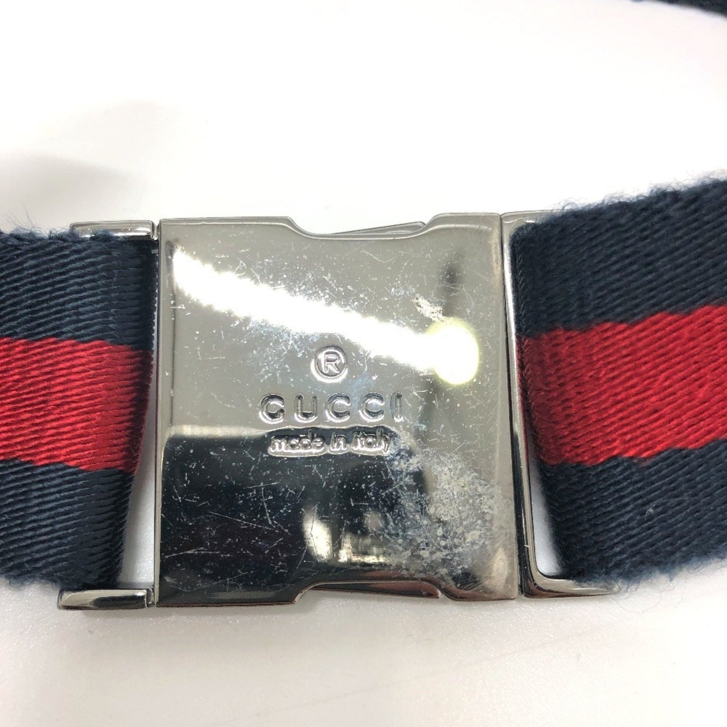 Gucci Red Color Gg Canvas Leather Fanny Pack Sling Bag ( )