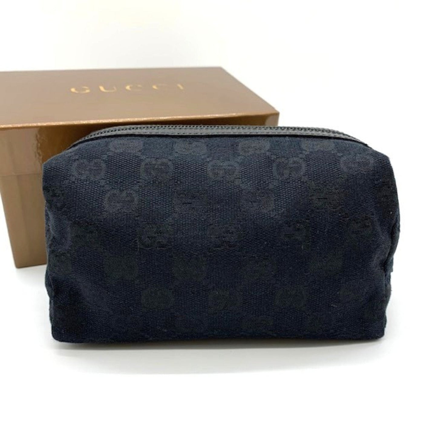 Gucci Black Gg Canvas Pouch ( )