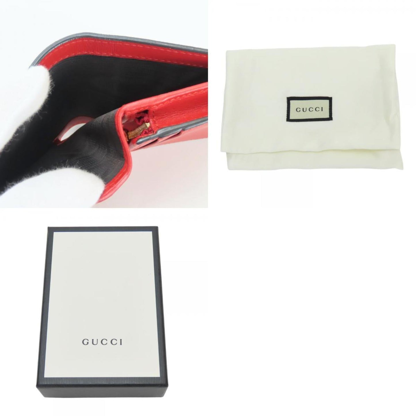 Gucci Beige Pink Red Color Gg Supreme Wallet (Bi-Fold) ( )