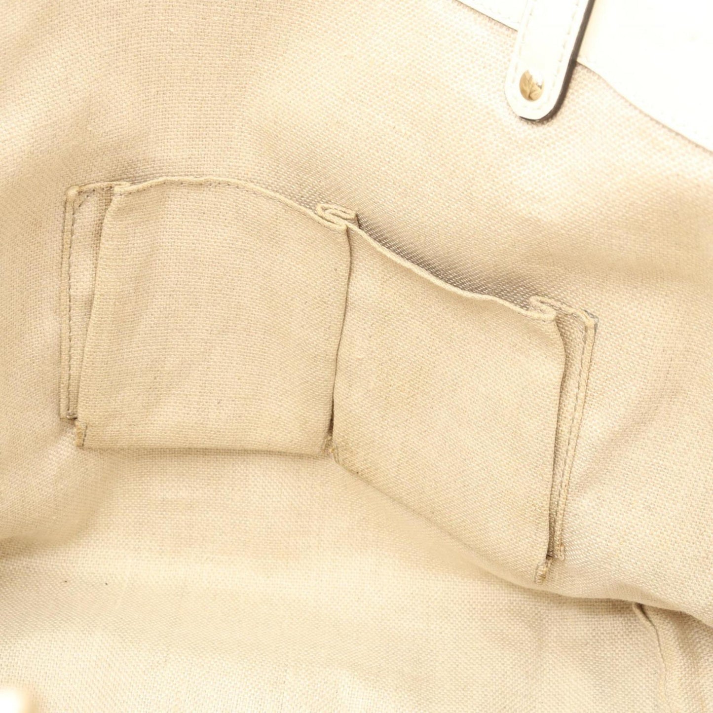 Gucci Beige Canvas Leather Tote Bag ( )