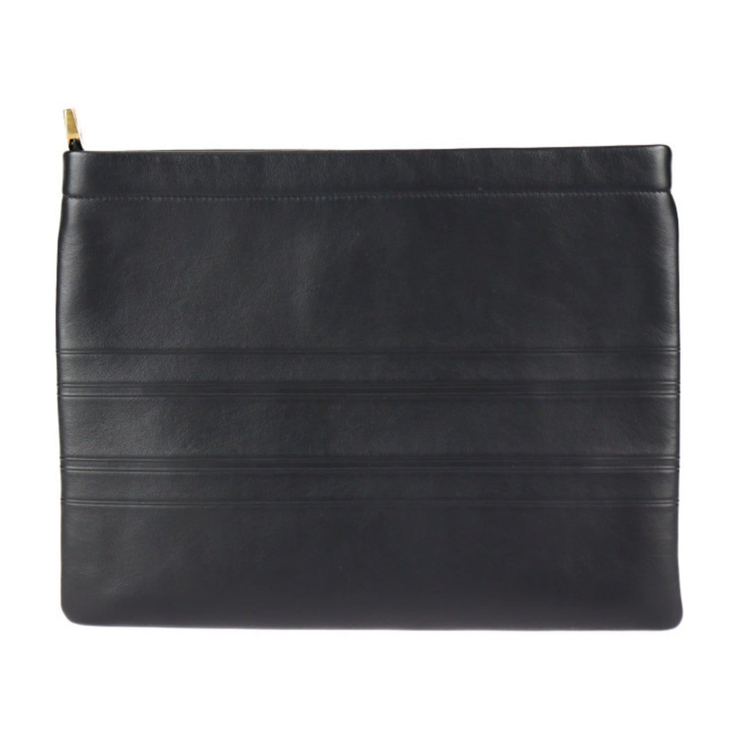 CHRISTIAN DIOR clutch bag 19S5543CGSB leather black gold metal fittings