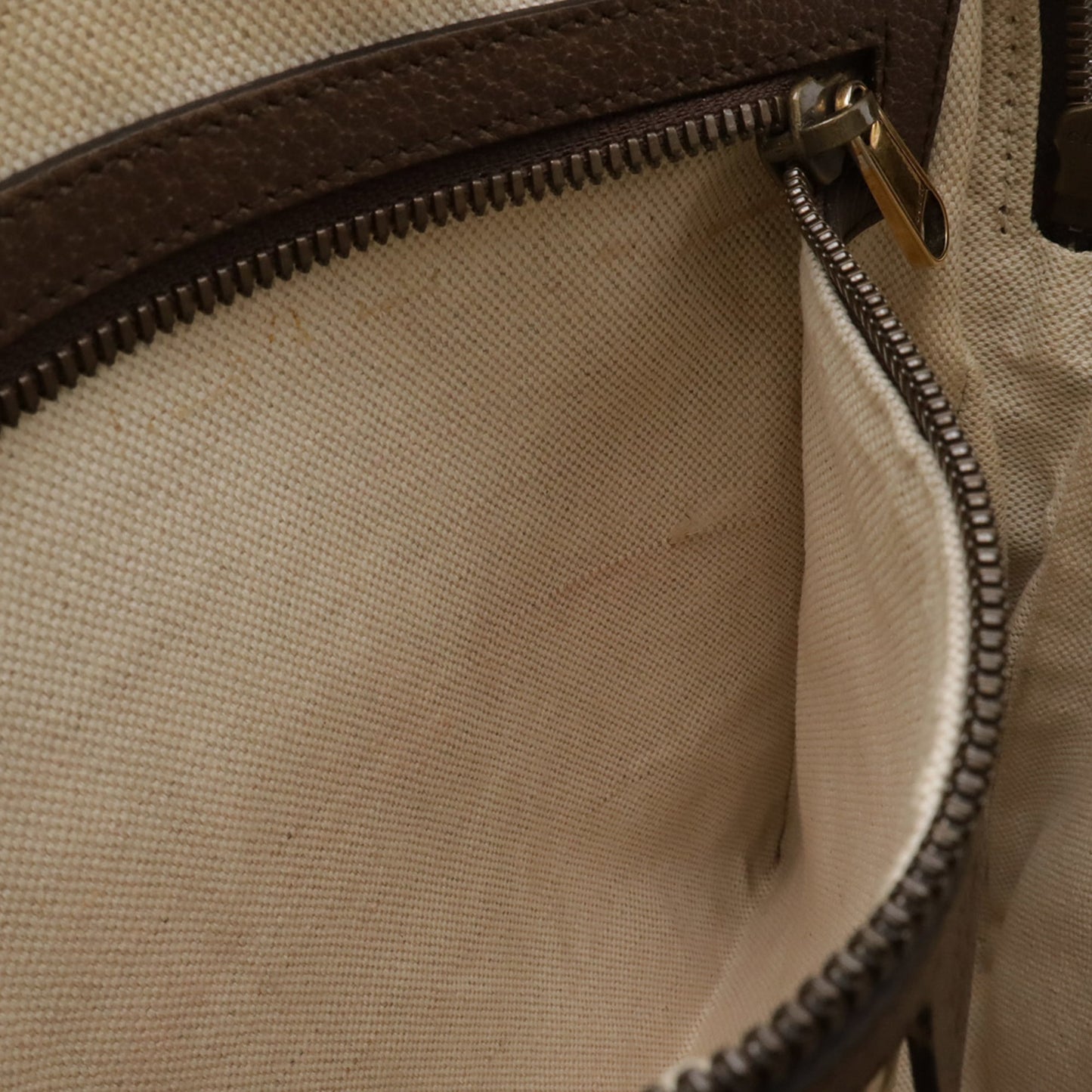 Gucci Beige Brown Gg Supreme Canvas Leather Pvc Coated Canvas Shoulder Bag ( )