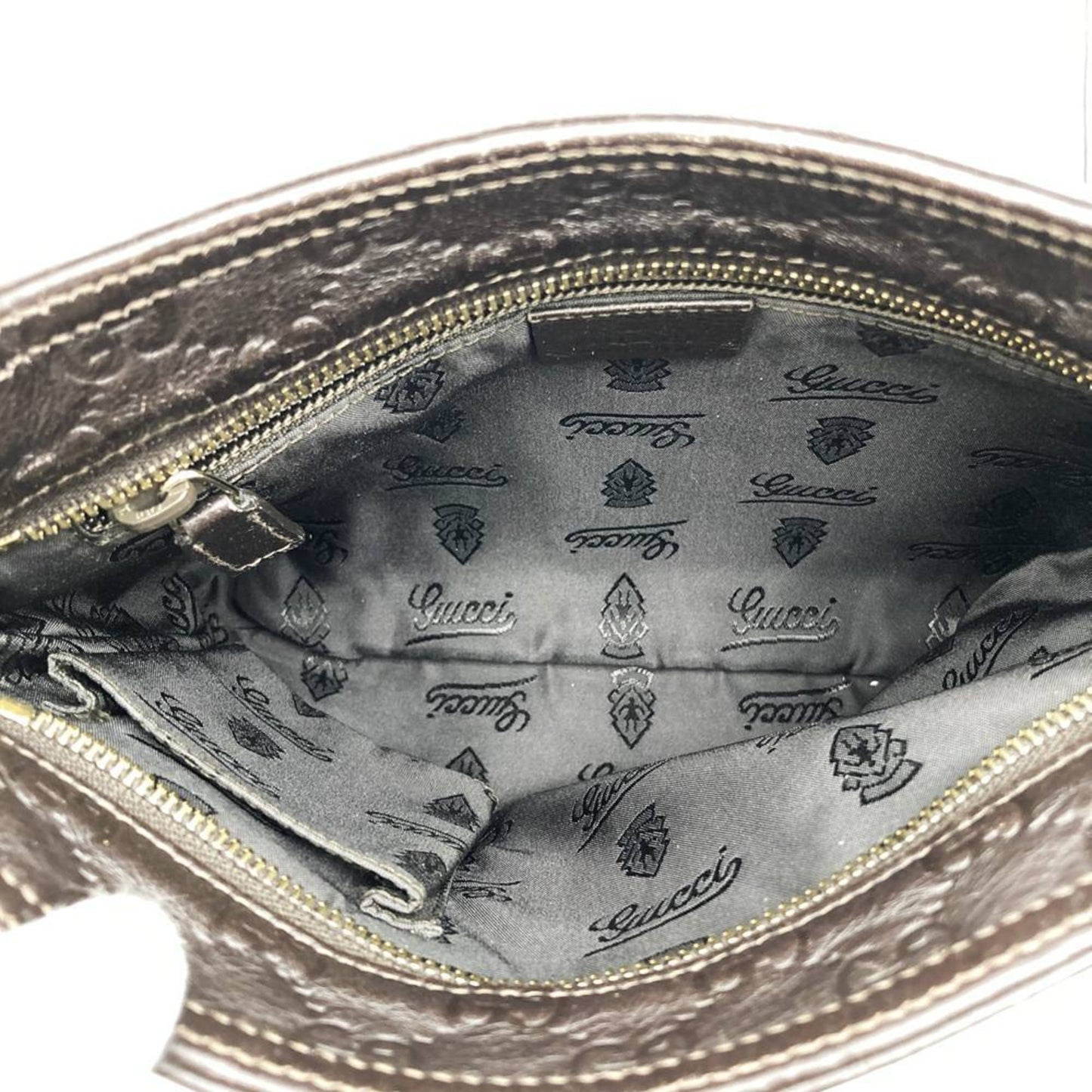 Gucci Brown Leather Shoulder Bag ( )