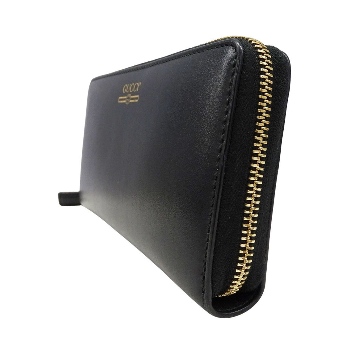 Gucci Black Leather Long Wallet (Bi-Fold) ( )