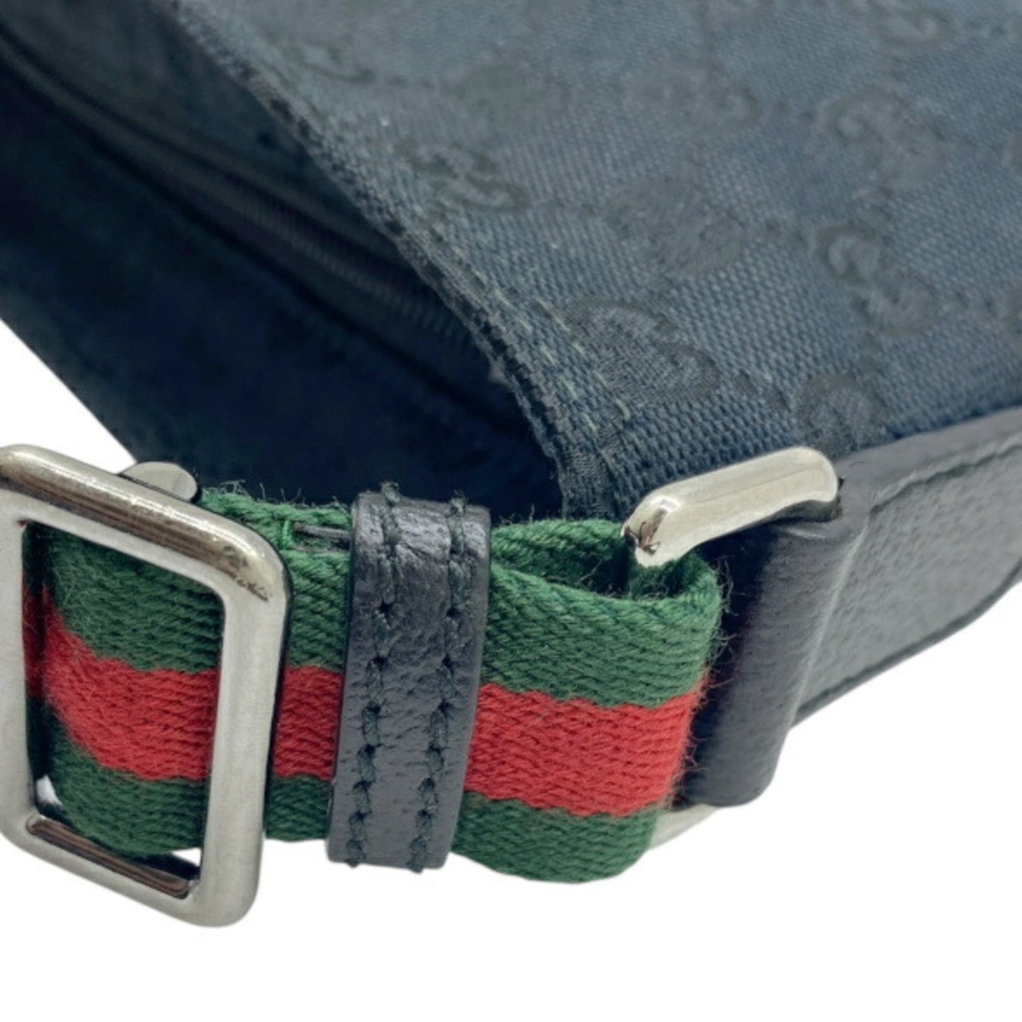 Gucci Black Gg Canvas Shoulder Bag ( )