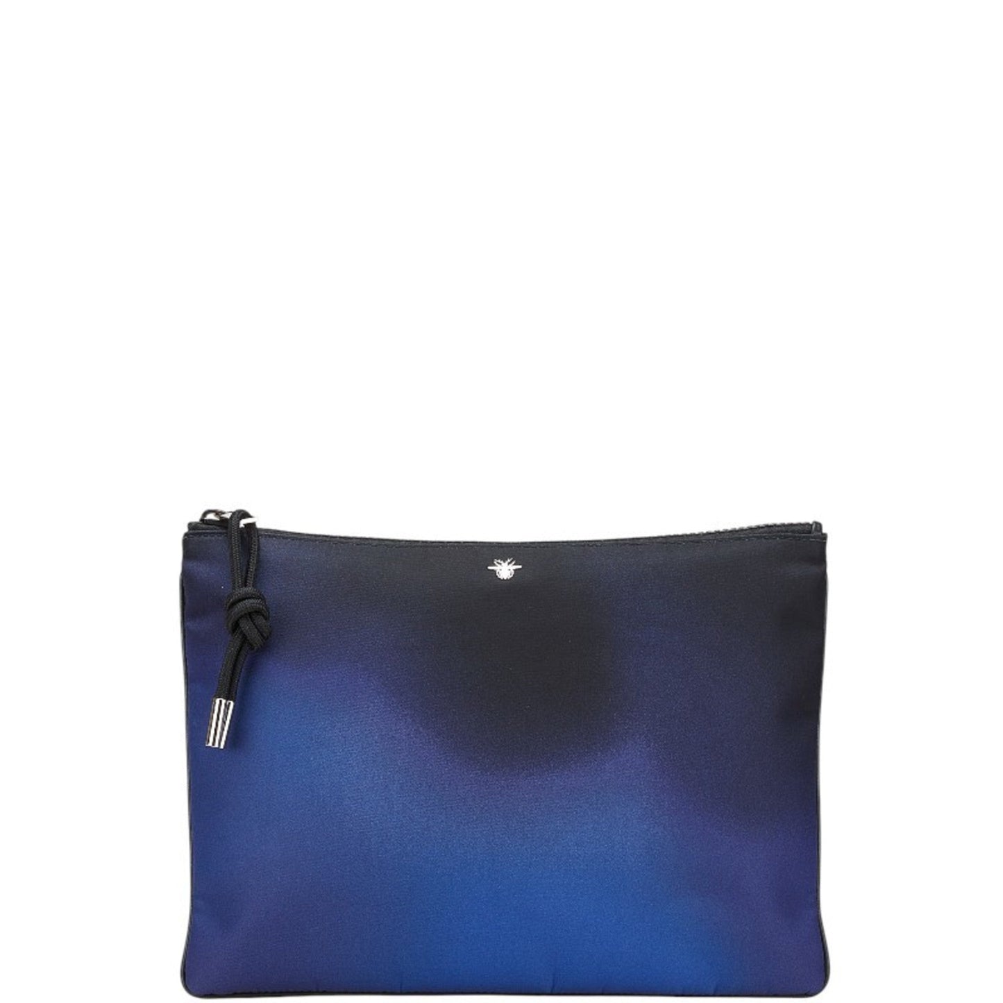 Christian Dior Black Blue Nylon Clutch Bag ()