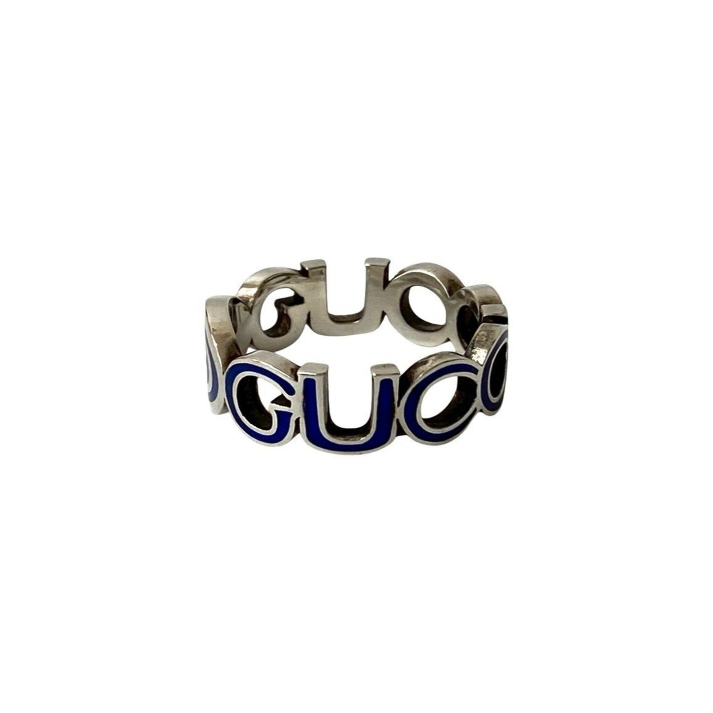Gucci Silver Blue Silver 925 Band Ring ( )