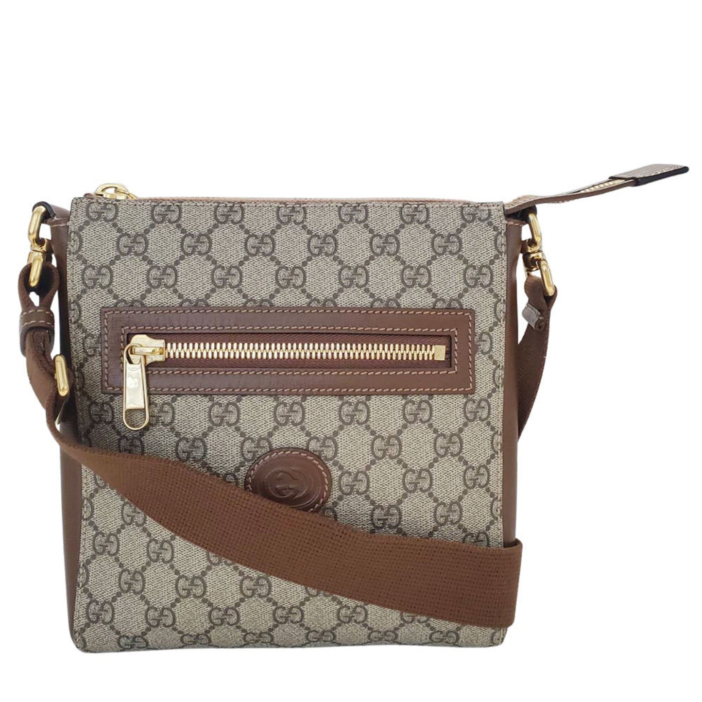 Gucci Black Brown Gg Supreme Shoulder Bag ( )