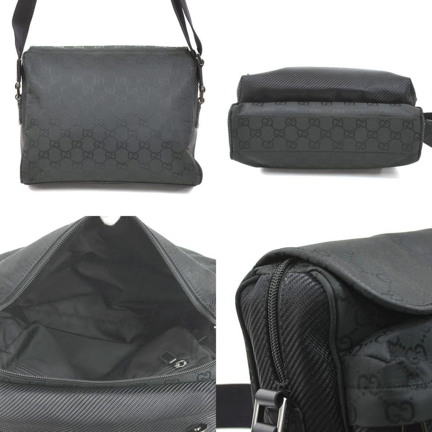 Gucci Black Nylon Shoulder Bag ( )