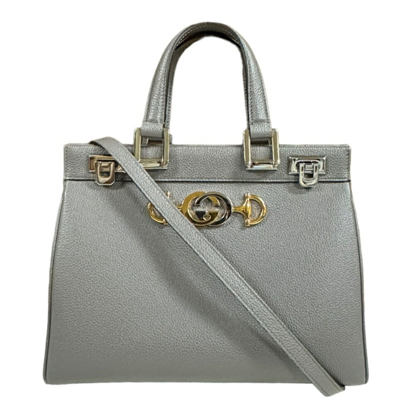 Gucci Daily Gray Leather Shoulder Bag
