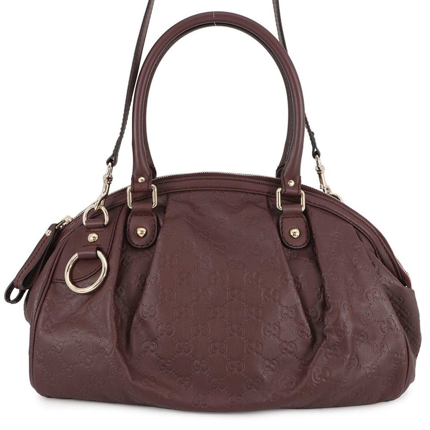 Gucci Sukey Bordeaux Leather Shoulder Bag Tote Bag ( )