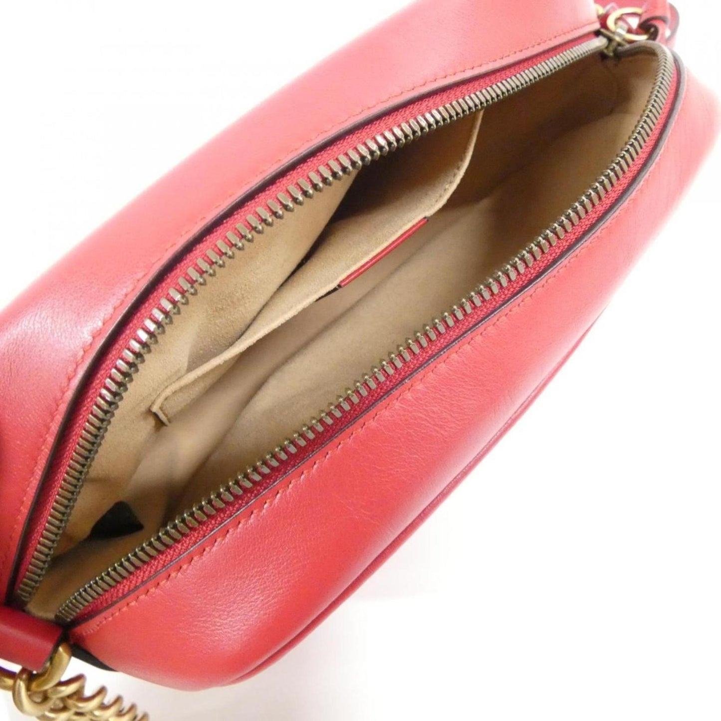 Gucci Red Color Leather Shoulder Bag ( )