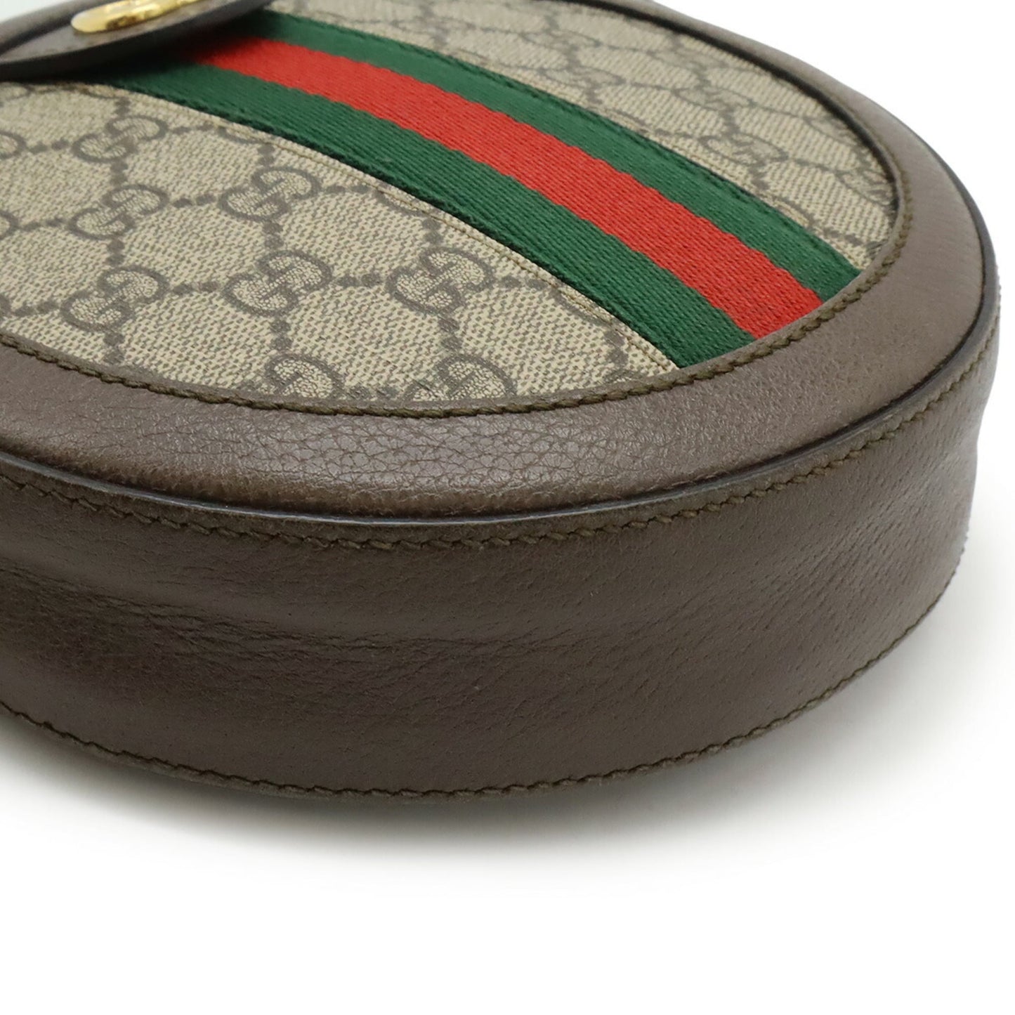 Gucci Beige Brown Green Red Color Gg Supreme Pvc Pochette Shoulder Bag ( )