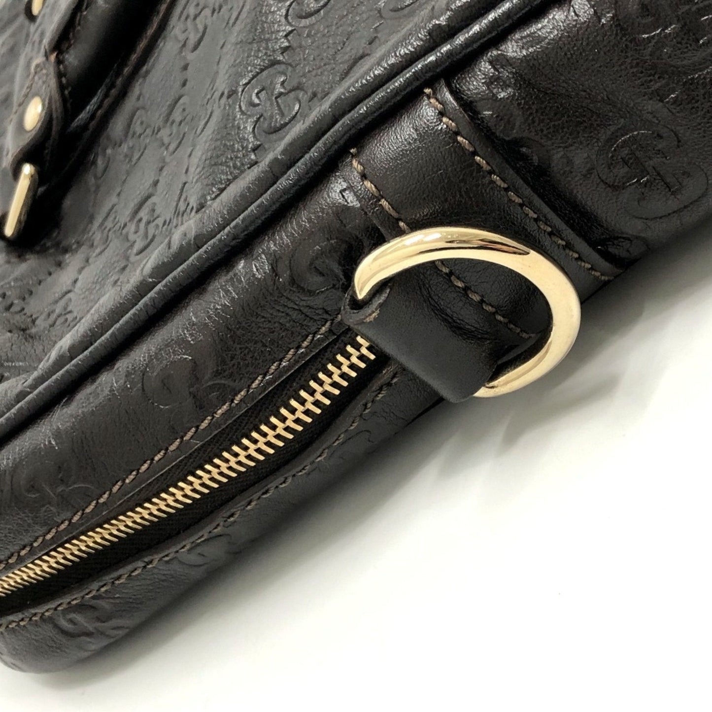 Gucci Brown Leather Briefcase Handbag ( )